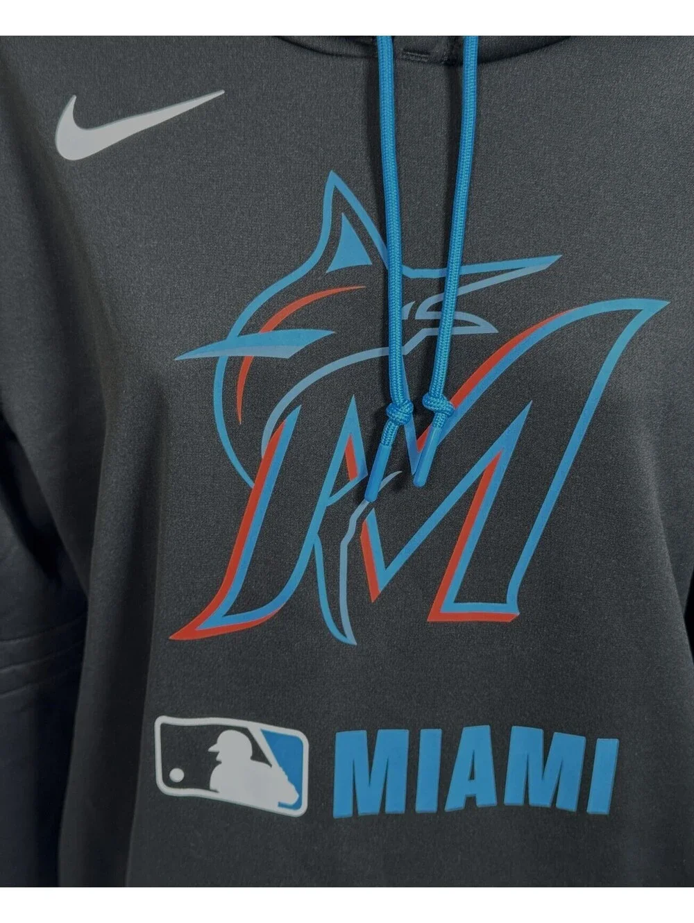 Nike Miami Marlins Authentic Collection Therma-FIT Performance Hoodie Mens S NWT